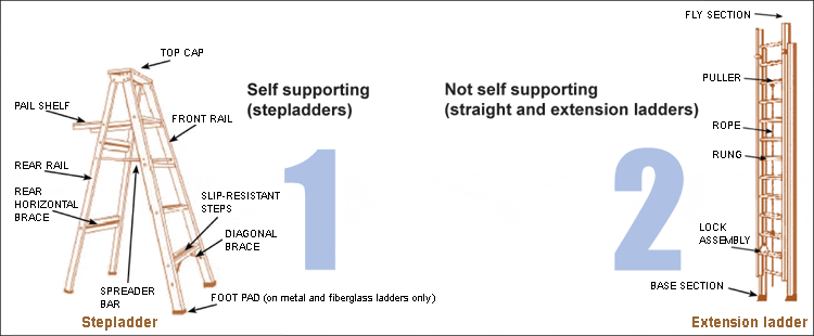 Self Supporting Ladder vs non self supporting ladder